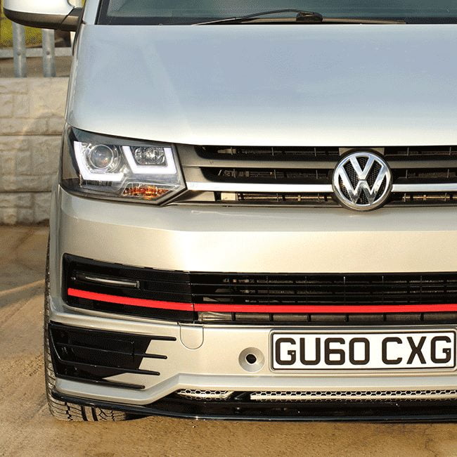 For VW T5.1 Transporter Front Sportline Spoiler – T5-X Styling, Painted & Ready to Fit