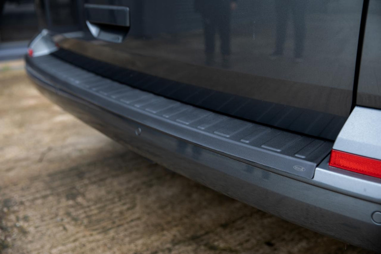 For VW T6.1 Transporter Multivan Rear Bumper Protector – Black Plastic Tailgate Guard