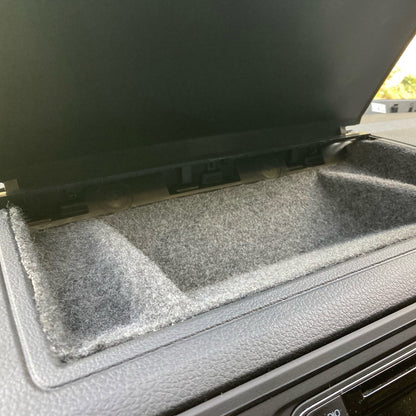 VW T6 van comfort dashboard look Top Dash Console Lid latest upgrade for T6 camper-van interior upgrade update