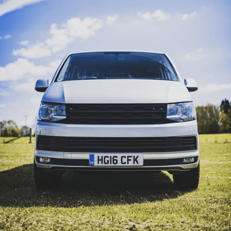 For VW T6 Front Grille R-Line Badgeless - Matte Black