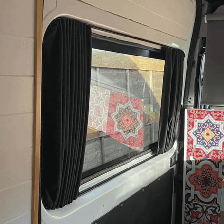 For Vauxhall Movano Premium 2 x Side Window Curtains | Van-X
