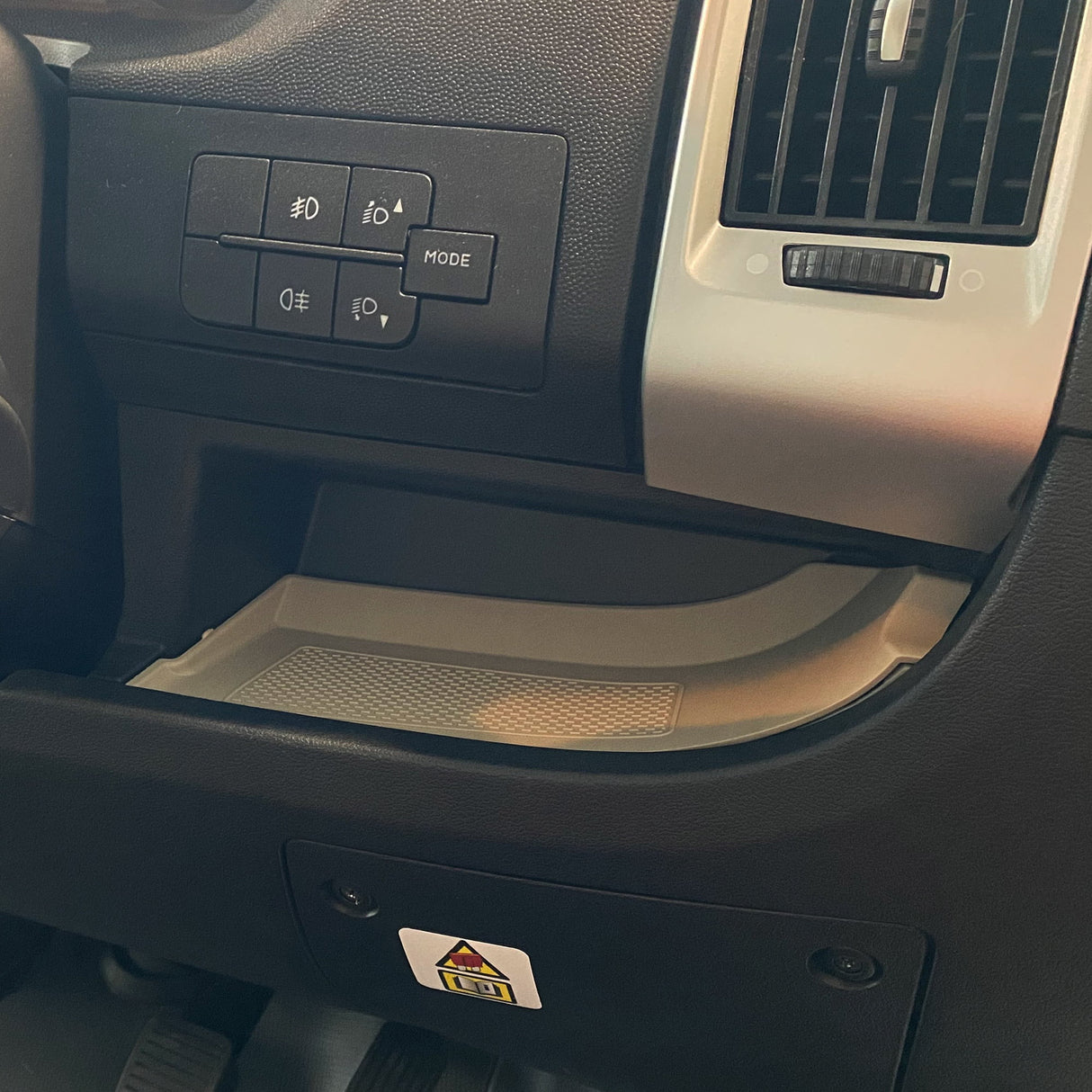 For Peugeot Boxer Lower Dashboard Rubber Inserts/Mats Light Grey autotrail motorhome, camper