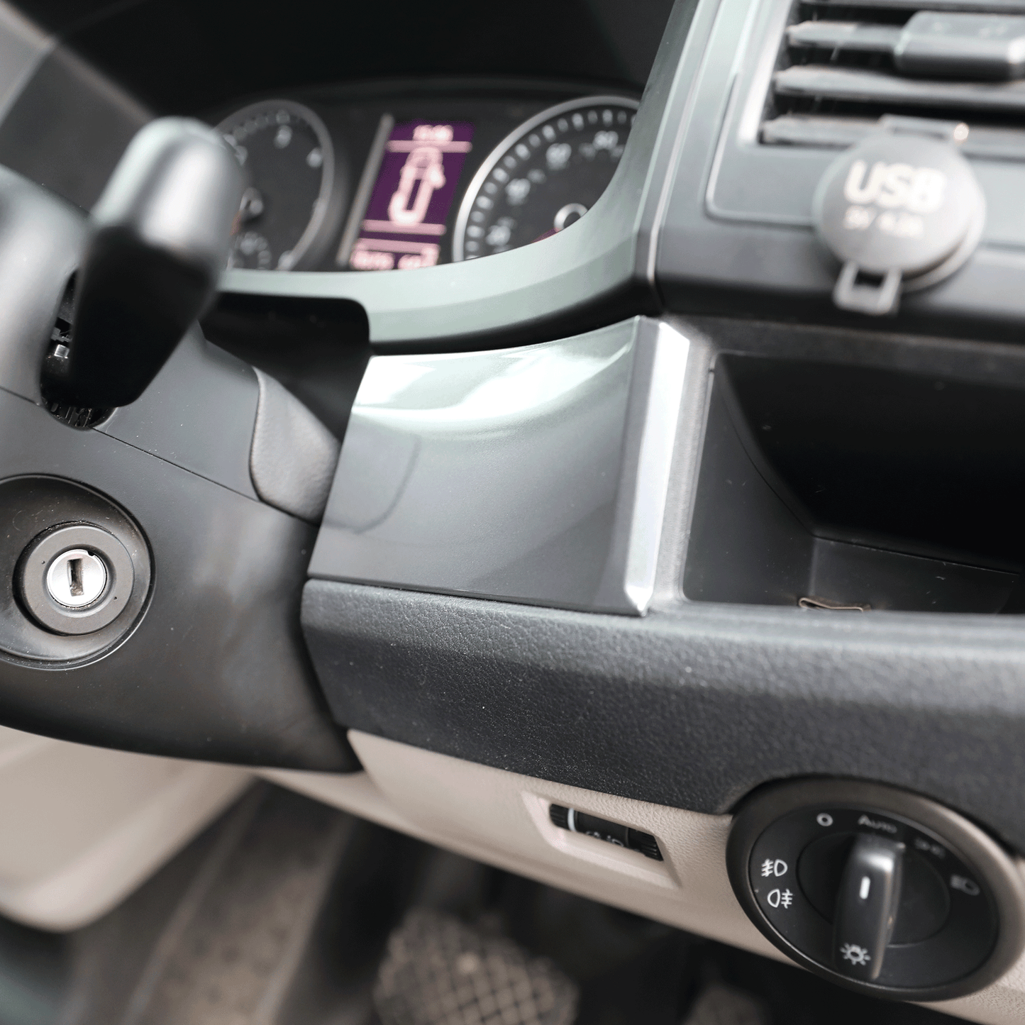 VW Transporter T6 Lower Dash Styling Trims Gun Metal Grey Painted and Ready to Fit