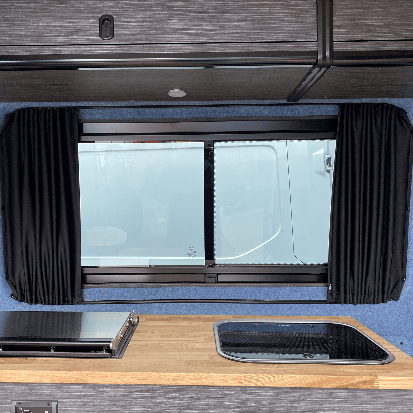 MAN TGE /New Crafter Premium 1 x Side Window Curtains Campervan Conversion Blackout Van-X