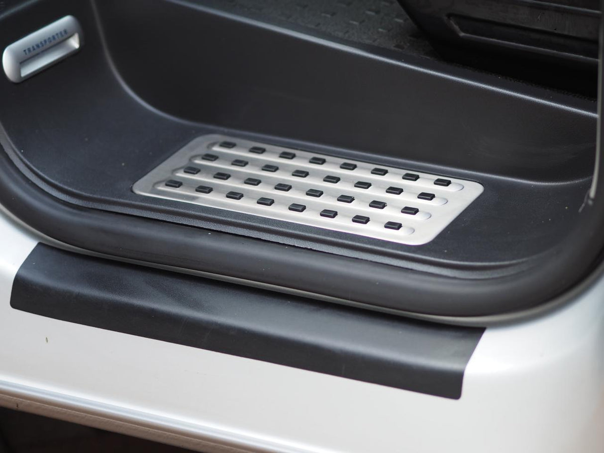 For VW T6 Caravelle Style Full Step Set – 3-Piece for Driver, Passenger & Sliding Door | Campervan Conversion, Transporter Logo, LED