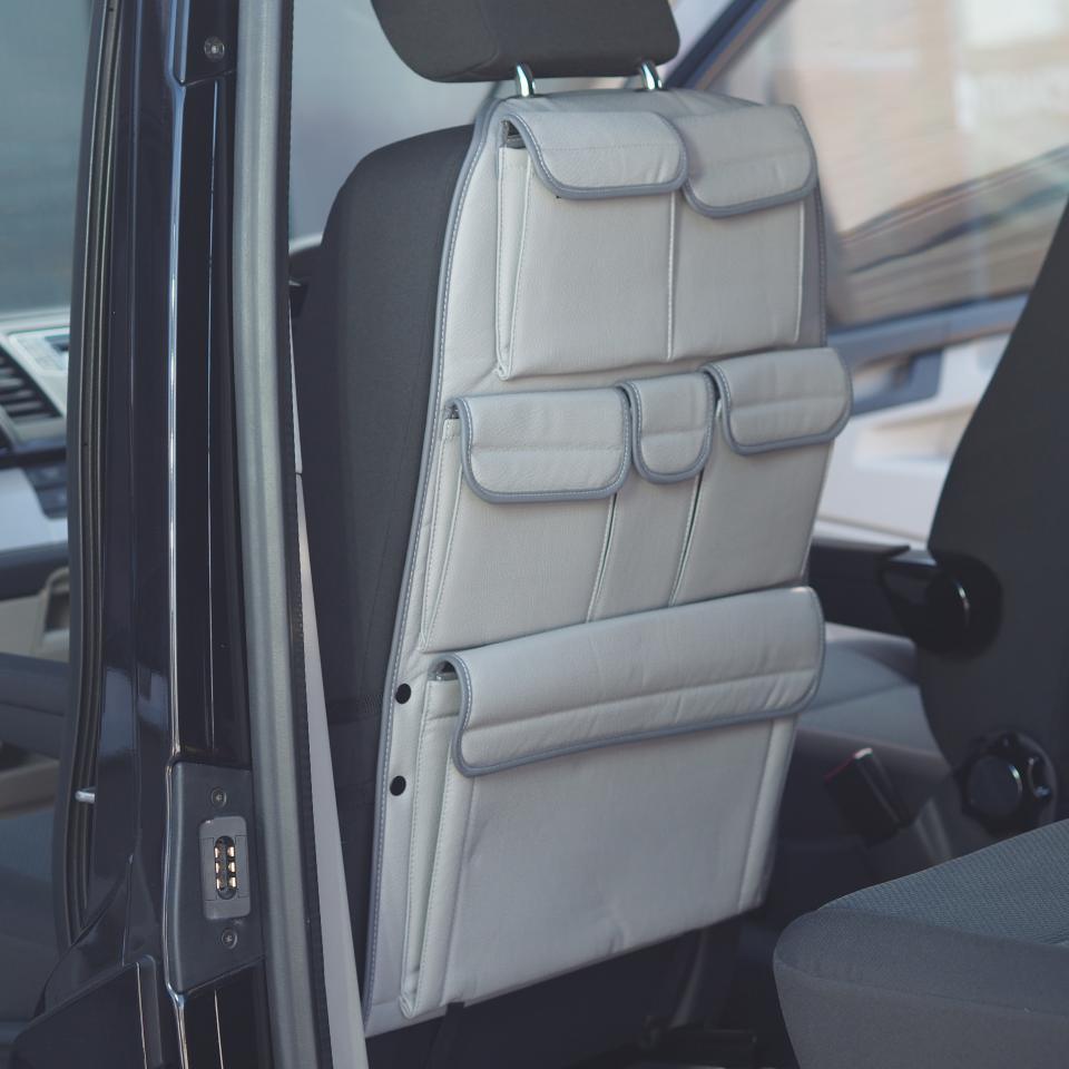 For VW T5 T5.1 Transporter Campervan Leatherette Back Seat Organiser Single + Double