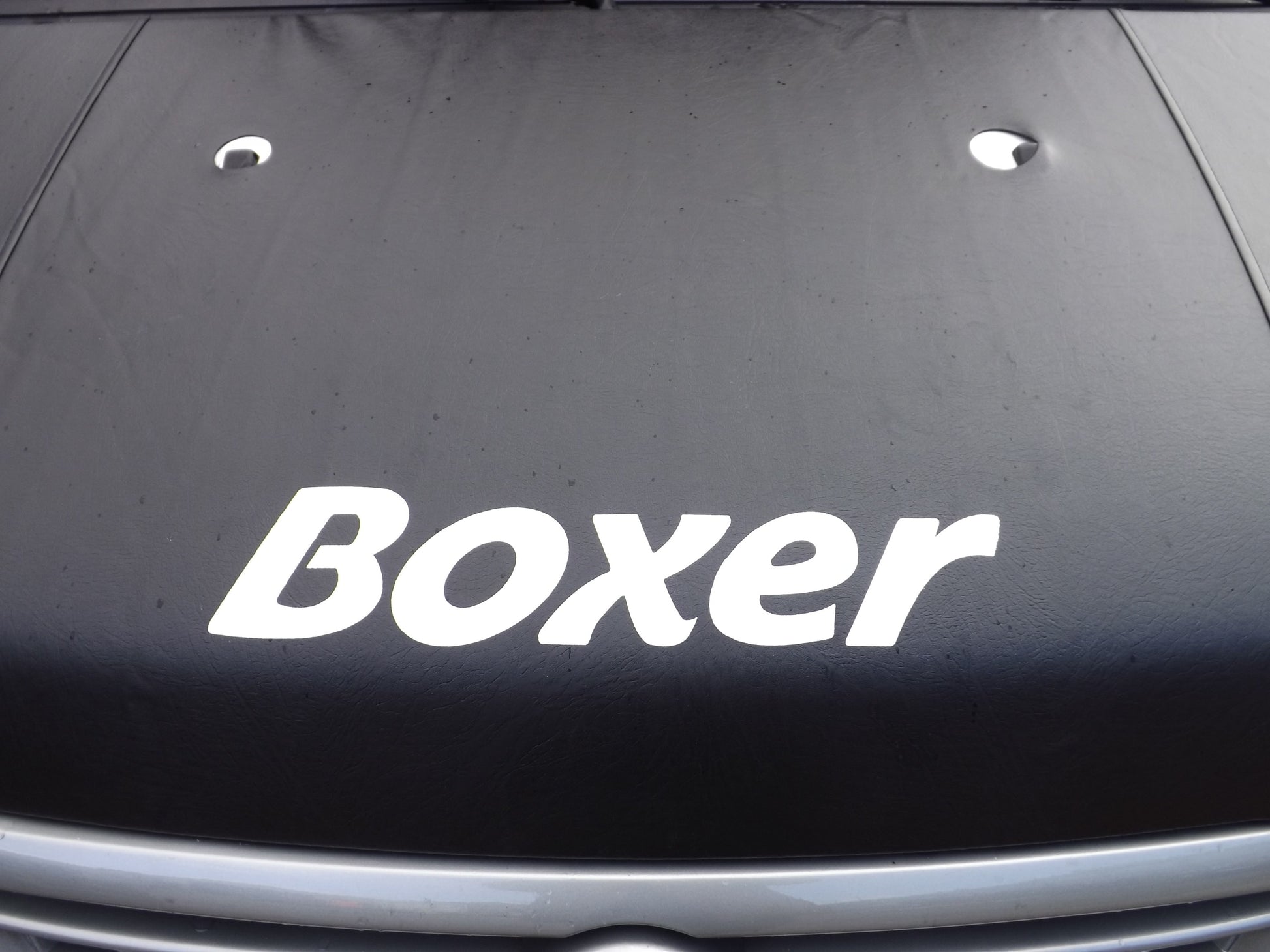 Bonnet Bra / Cover Black Boxer Logo for Peugeot Boxer-2087