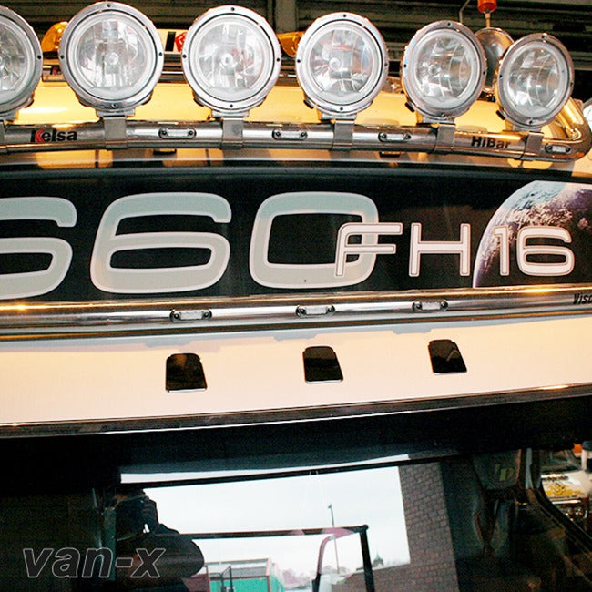 Stainless Steel Sun Visor Clips (3 Pcs) for Volvo FH / FM-0