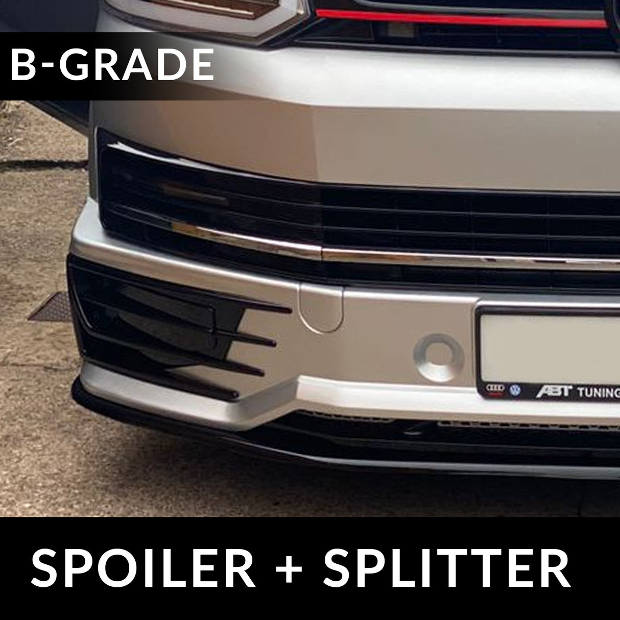 For VW T5.1 Transporter Front Sportline Spoiler + Splitter T5-X Styling (B-Grade) Painted and ready to fit in 3 colour options