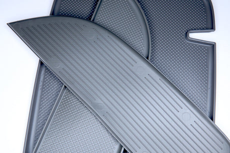 For VW T5, T5.1 NEW Door Pocket Inserts, Rubber, Door Liner (Dark Grey) Both Captains Seats Interior Styling Latest accessories