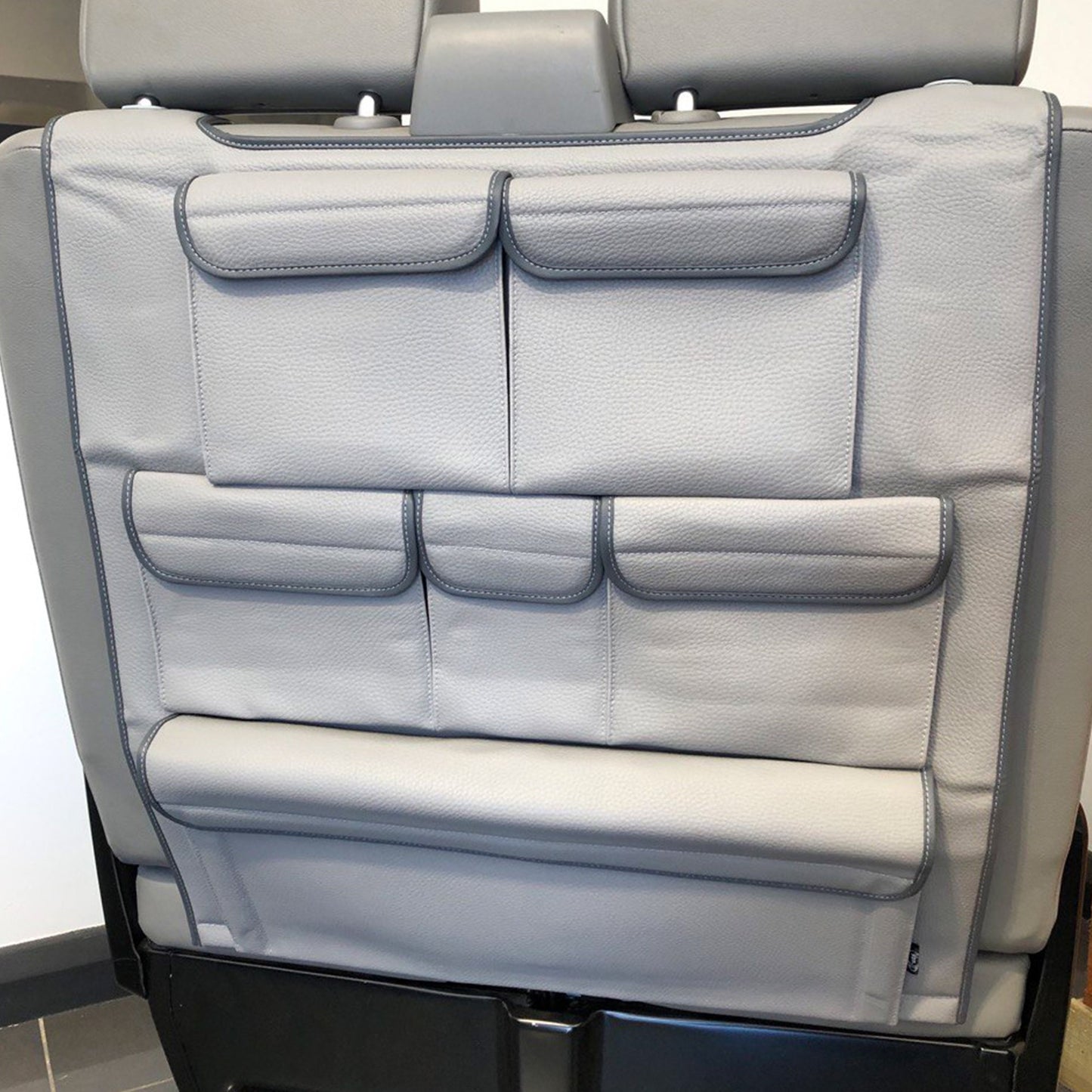 VW T6, T6.1 Transporter Double Seat Leatherette Back Seat Organiser