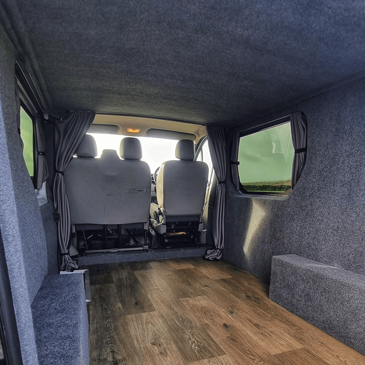 Vauxhall Vivaro Premium 4 x Side 1 x Tailgate Window Curtains Van-x