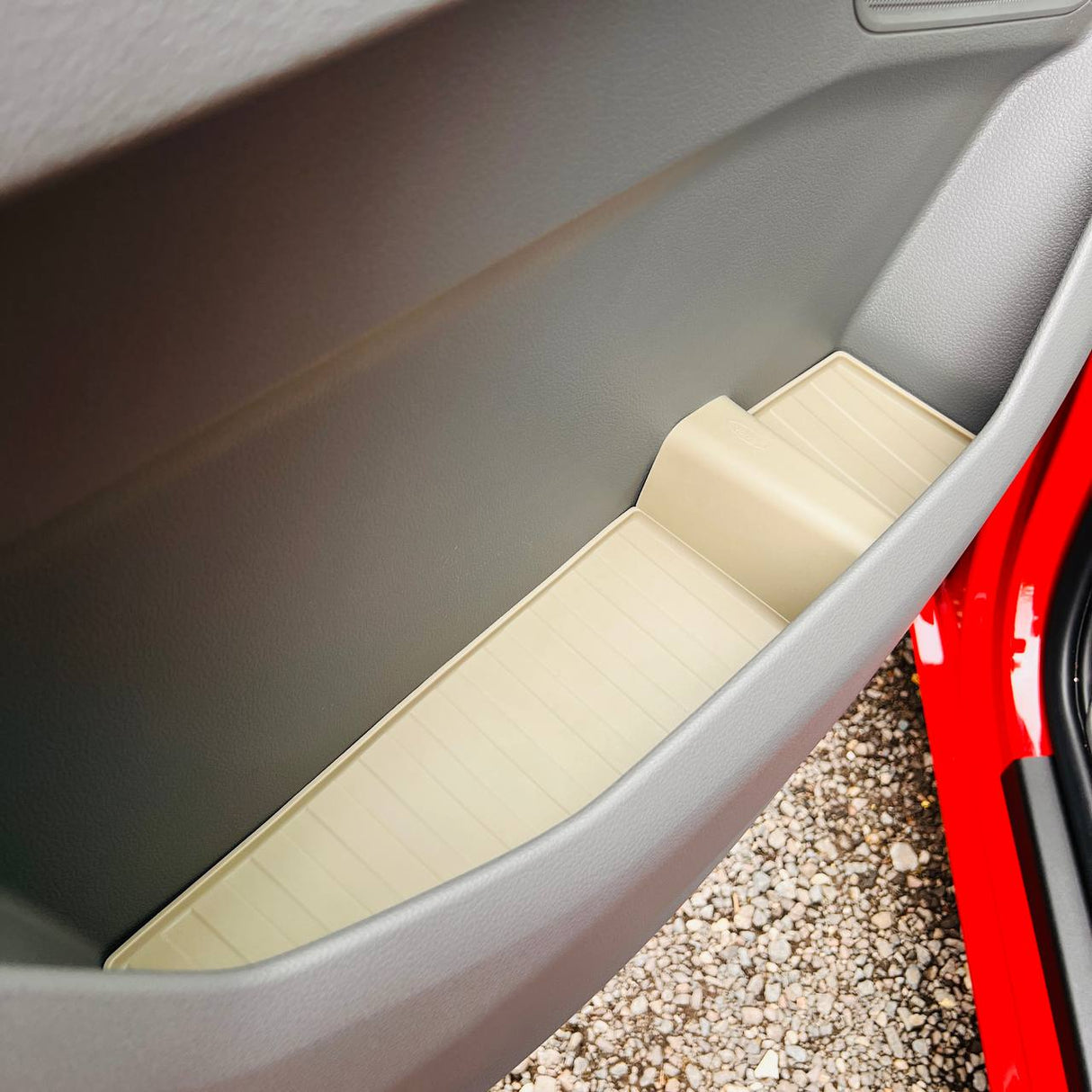 For MAN TGE Rubber Door Liner Pocket Inserts Grey | Van-X