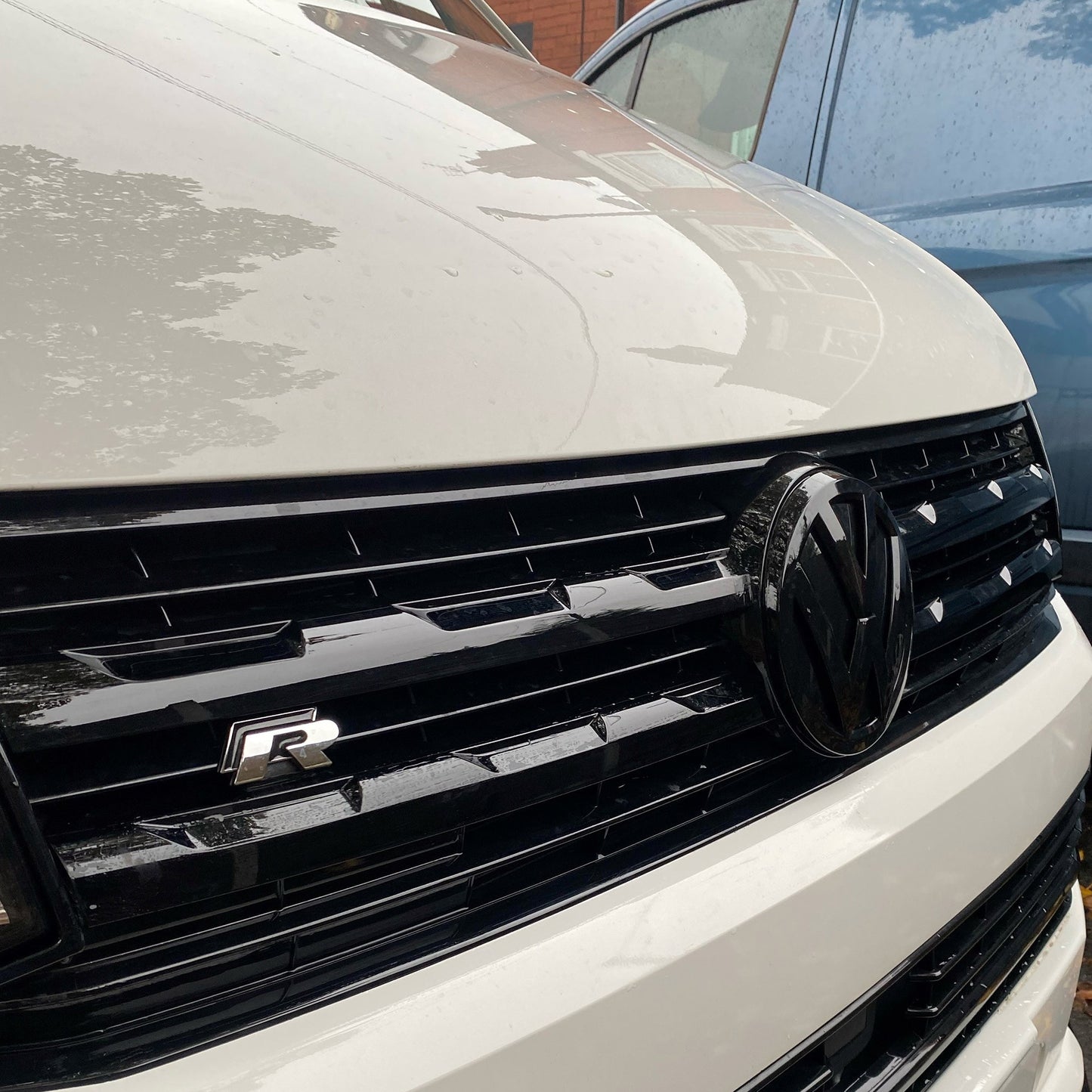 VW Transporter T6 R-Line Front Grille Trims - Gloss Black Painted and Ready to Fit