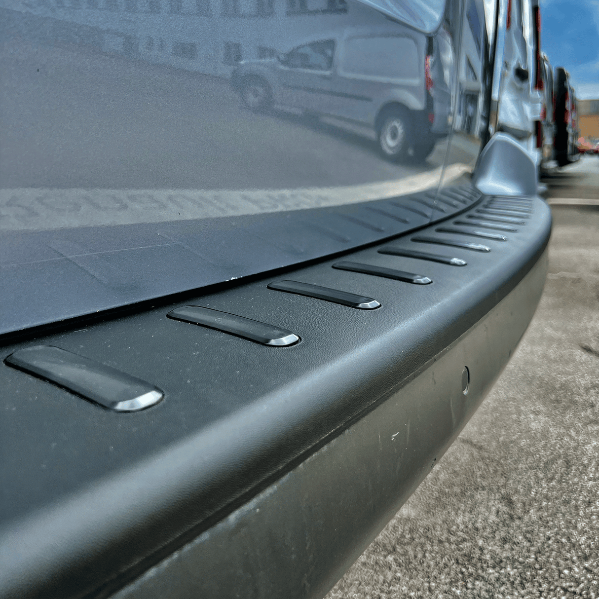 For Vauxhall Vivaro Rear Bumper Protector – Black Plastic Trim for Campervan, Motorhome & Auto-Sleeper