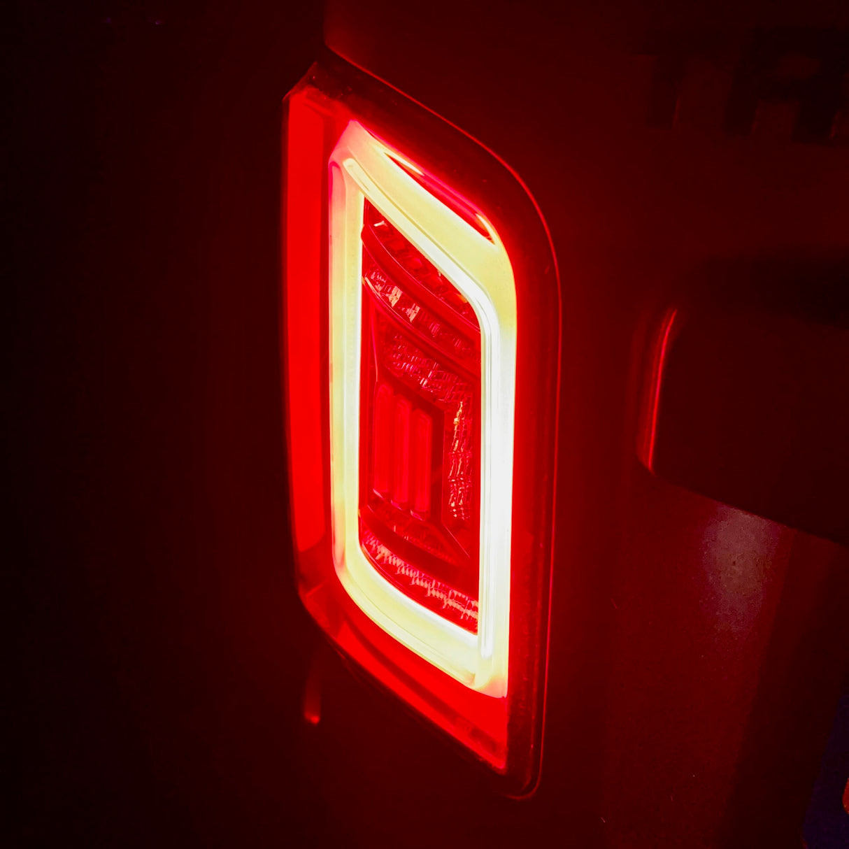 For VW T5 Transporter MK3.1 Van Tailgate LED Rear Lights Smoked Ideal LED Full Frame Led Light- Bar