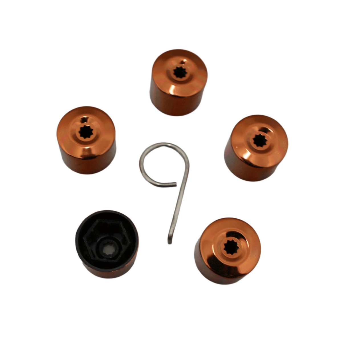 Van-X 17mm Bronze Wheel Nut Covers – Set of 20 Car Bolt Caps for Wheels