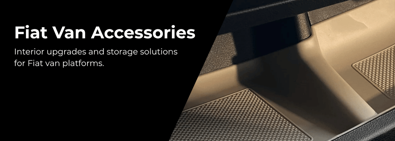 Fiat van accessories including curtains, dashboard upgrades and exterior styling parts for Ducato and Scudo models