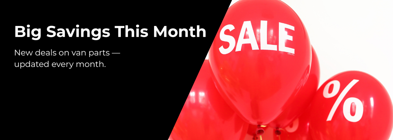 Monthly sale on van parts and accessories at Van-X