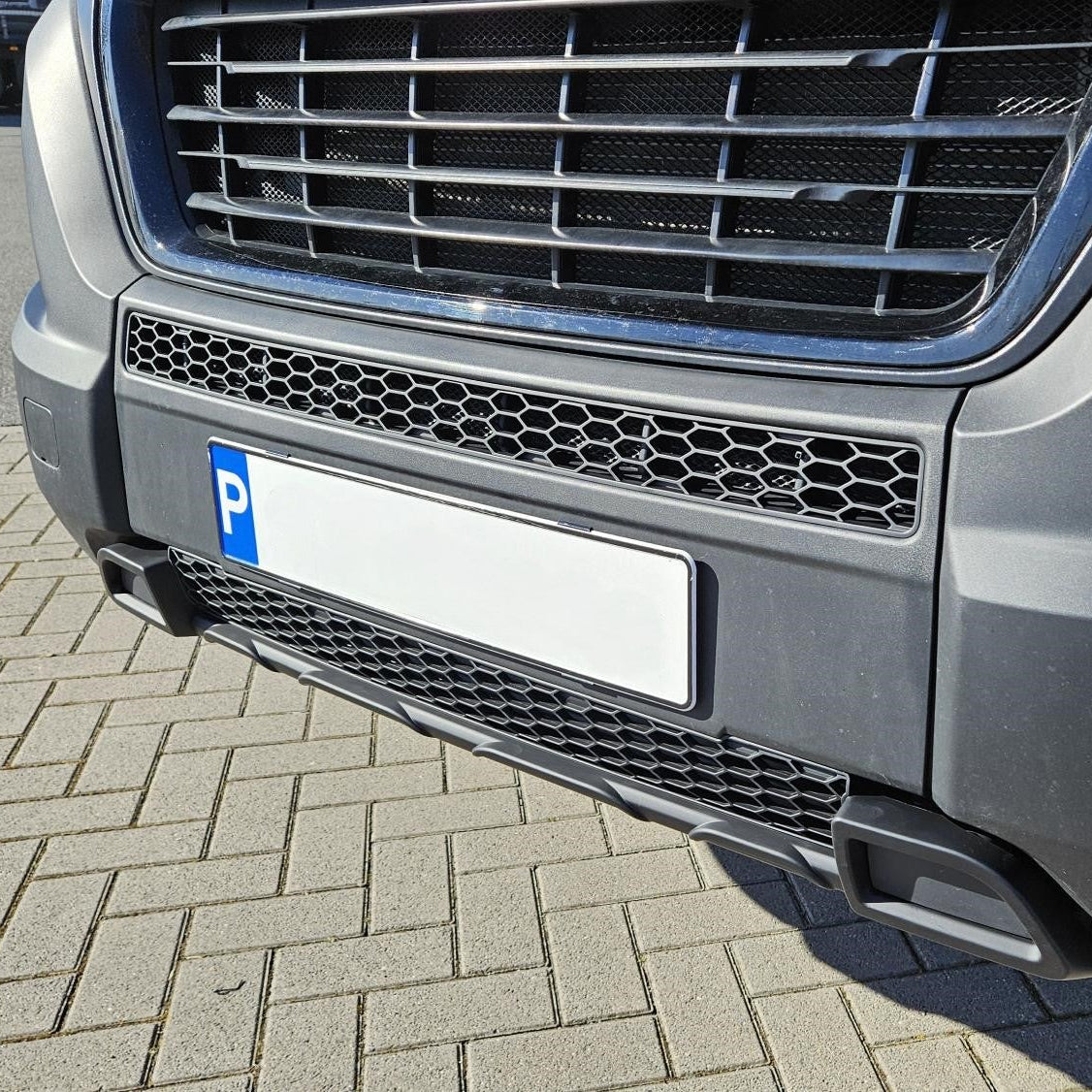 For Peugeot Boxer Bumper Honeycomb - Matte Black, No Parking Sensors Replacement