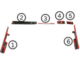 For VW T6 Transporter Lower Dash Styling Trims Comfort Dash Gloss Black (Set of 6) Painted and Ready to Fit | Van-X