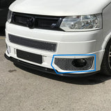 VW T5 .1 Neach-còmhdhail Honeycomb Spoiler Front Spoiler Foglight Trims (Matte Chrome)