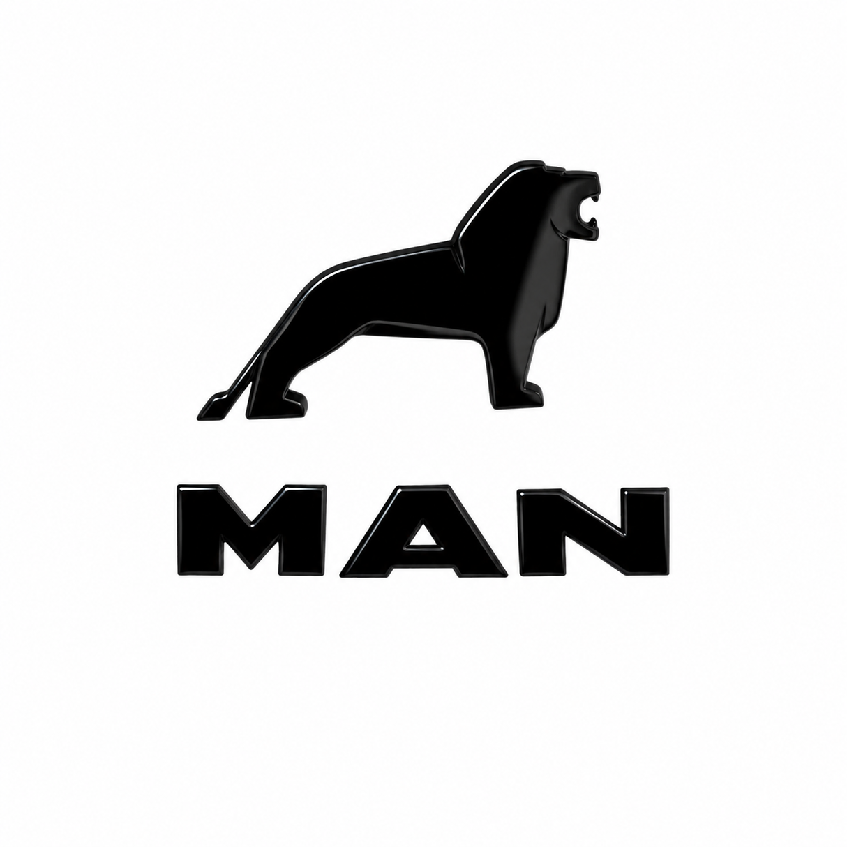 For MAN TGE Front Grille Replacement Badge and Letters Bundle - Gloss Black | Van-X