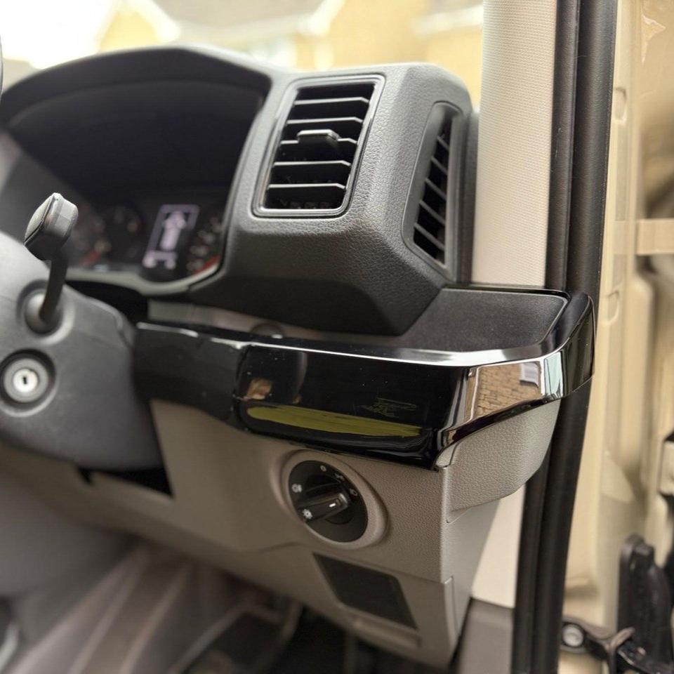 For New Shape VW Crafter RHD Lower Dash Styling Trims - Gloss Black (Set of 6) | Van-X
