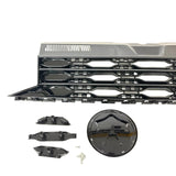 For VW T6 Front R-Line Badgeless Grille - Gloss Black