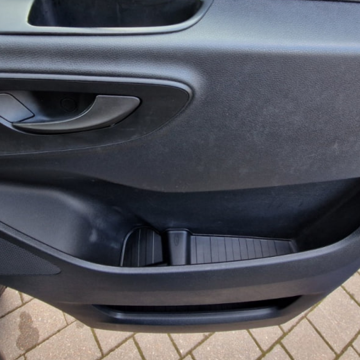For Mercedes New Sprinter 907 Rubber Door Pocket Inserts Black - Van-X