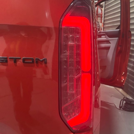 For New Transit Custom 2024 LED Rear Tail Lights – Smoked Lenses