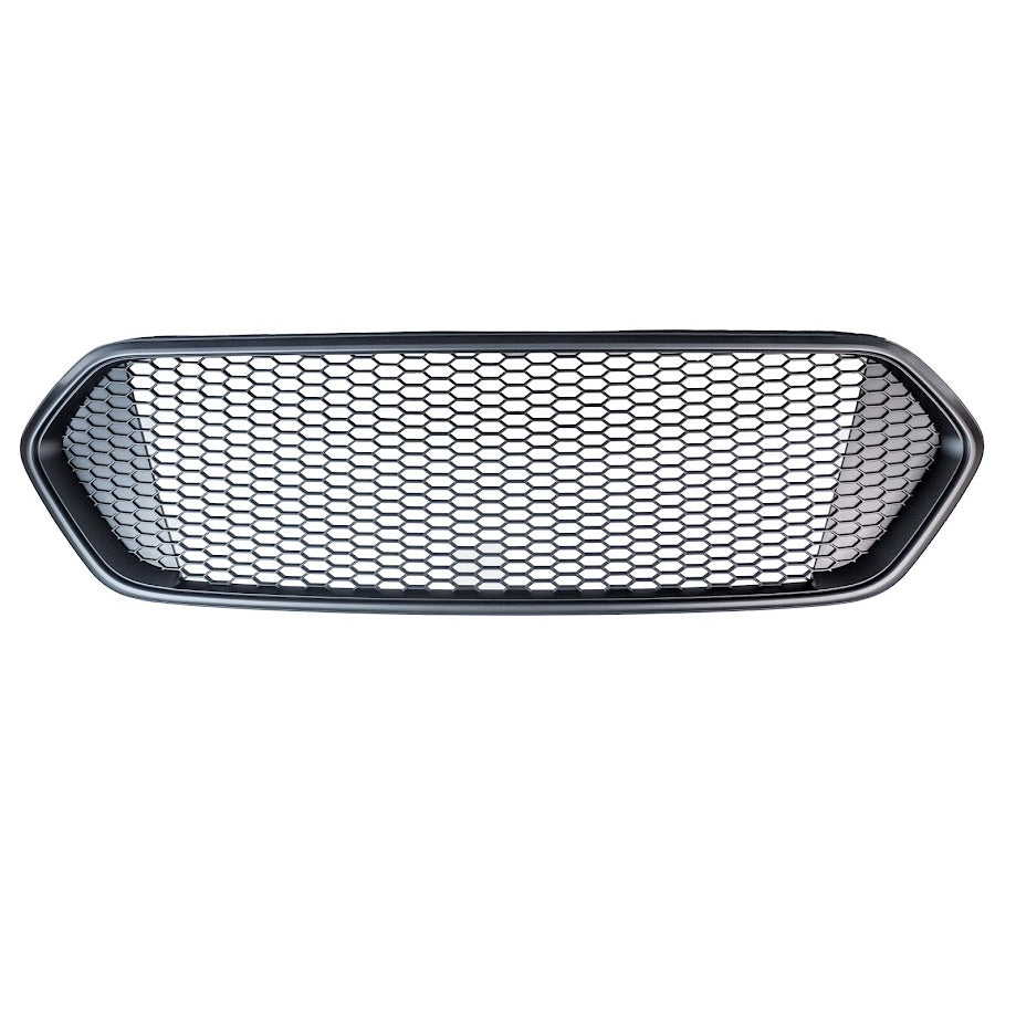 For Ford Transit Custom Front Badgeless Honeycomb Grille Only - Matte Black Painted and Ready to Fit