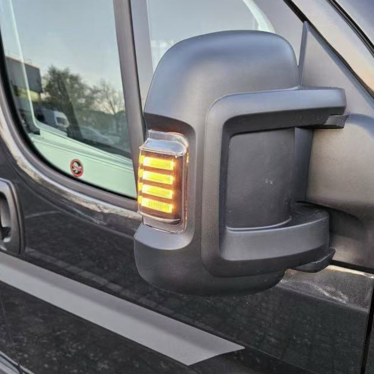 For Peugeot Boxer Side Signal Mirror Indicator LED Light - Smoked Lens