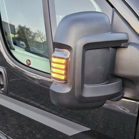 For Peugeot Boxer Side Signal Mirror Indicator LED Light - Smoked Lens