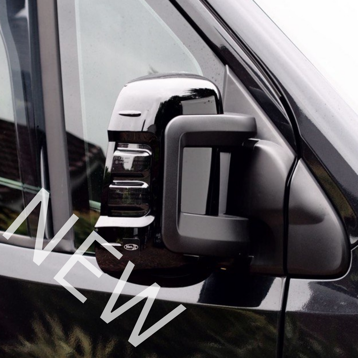 For  Citroën Relay Wing Mirror Cap/Covers (Set of 2) - Black | Van-X