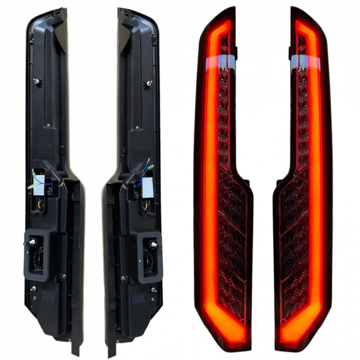 For Transit Custom MK2 LED Rear Lights Tail Lights – Sequential Indicators with Smoked Lenses