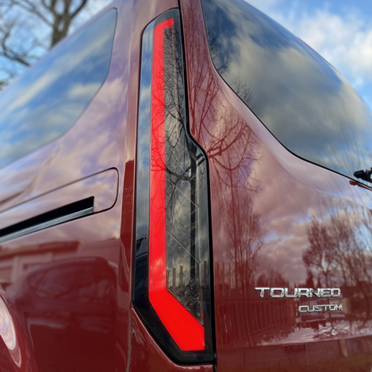 For Transit Custom MK2 LED Rear Lights Tail Lights – Sequential Indicators with Smoked Lenses