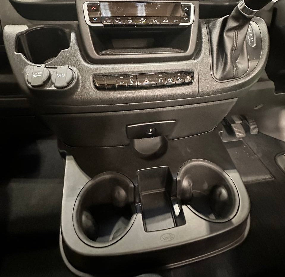 Black Cupholder Console for Vauxhall Movano - Stylish and Practical Upgrade