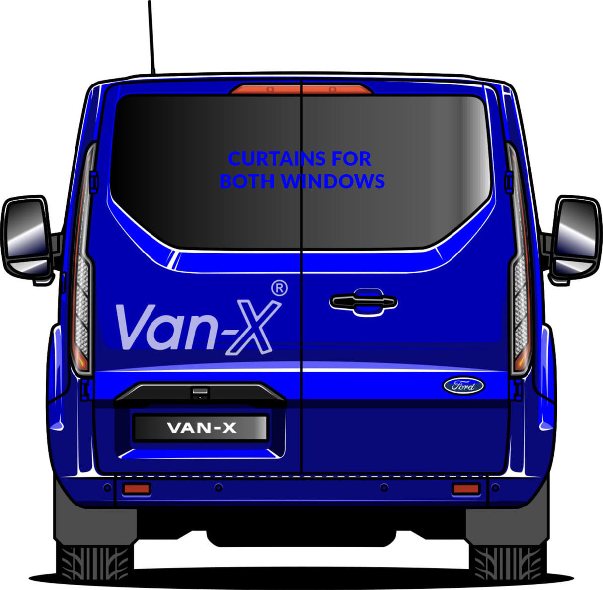 For New Shape Transit Custom Premium Window Curtains - Black/Grey - CREATE YOUR OWN BUNDLE! Van-X