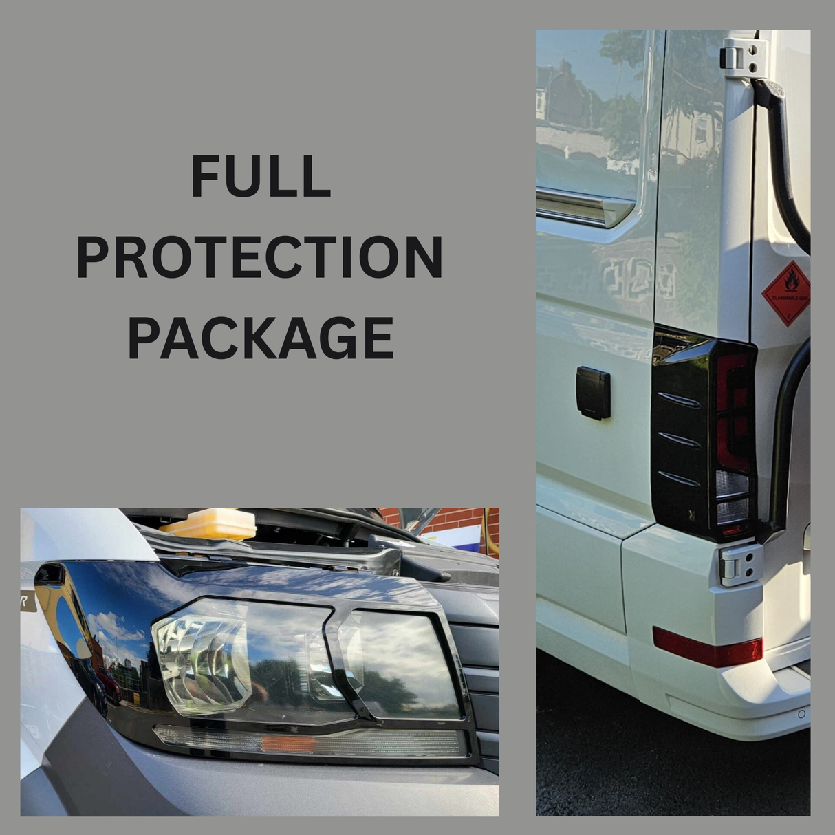 For MAN TGE / VW New Crafter (2018-onwards) Full Protection Package - Gloss Black | Van-X