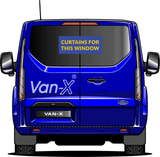 For Ford Transit MK6 Premium Window Curtains - Black/Black - CREATE YOUR OWN BUNDLE! Van-X