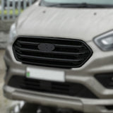 Airson Ford Transit Custom Front Grille Stoidhle OEM Cruth Ùr (Bunait Dubh Matte) air a pheantadh agus deiseil airson a bhith iomchaidh