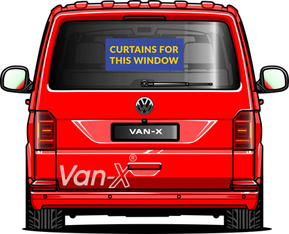 New Vauxhall Vivaro Premuim Window Curtain - Black/Grey Van-X