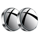 2PCS Car Blind Spot Rear View Mirror – Round Frame Wide Angle Mirrors with 360° Rotation