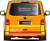 Mercedes Vito MK2 Bare-Metal Window Curtains Eco-Line - Blue