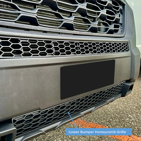 Peugeot Boxer Lower Bumper Honeycomb Grille - Matte Black