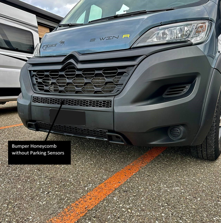 Vauxhall Movano Bumper Honeycomb without Parking Sensors - Matte Black