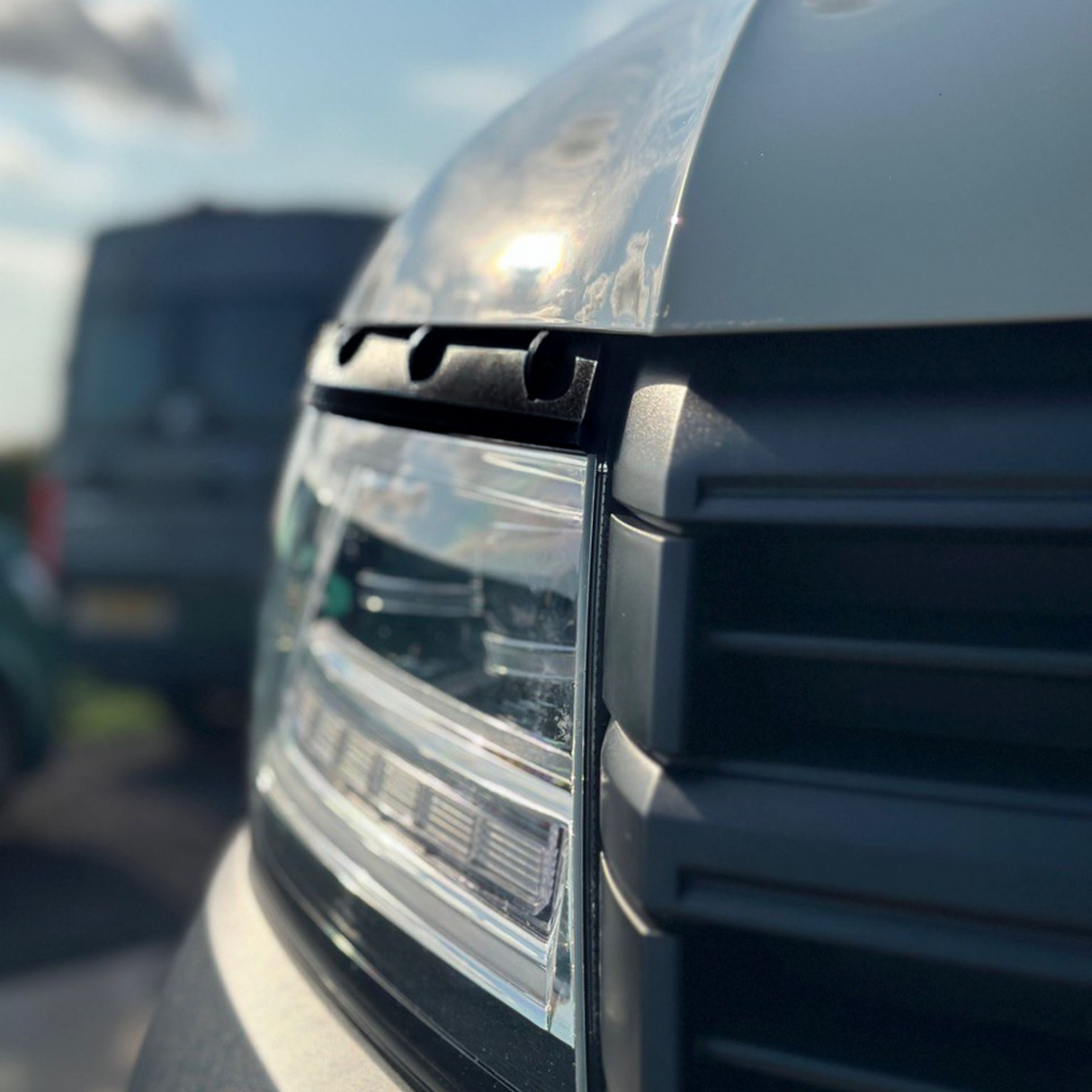 For MAN TGE Headlight Eyebrow Trim – Gloss Black - Van Styling Accessory by Van-X