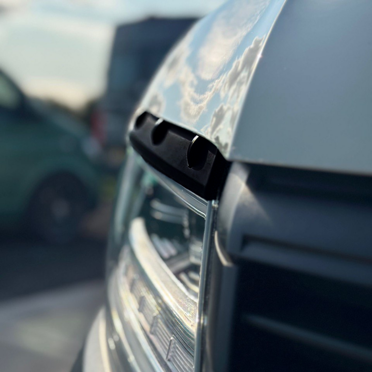 For New VW Crafter Headlight Eyebrow Trim – Gloss Black - Van Styling Accessory by Van-X