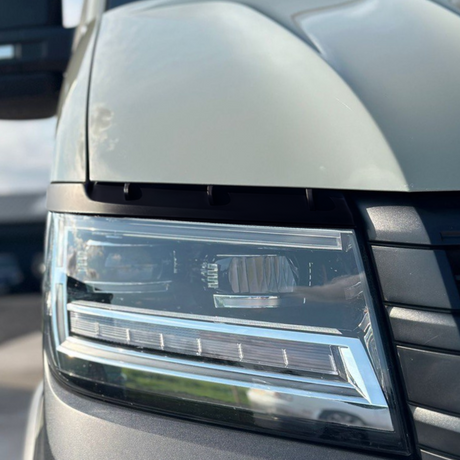 For New VW Crafter Headlight Eyebrow Trim – Gloss Black - Van Styling Accessory by Van-X